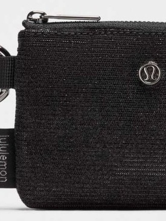 BNWT Lululemon Clippable Card Pouch *Glitter Black / Gunmetal - Picture 4 of 5